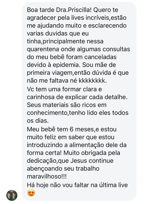 Depoimento real de aluna, imagem 2 de 13.